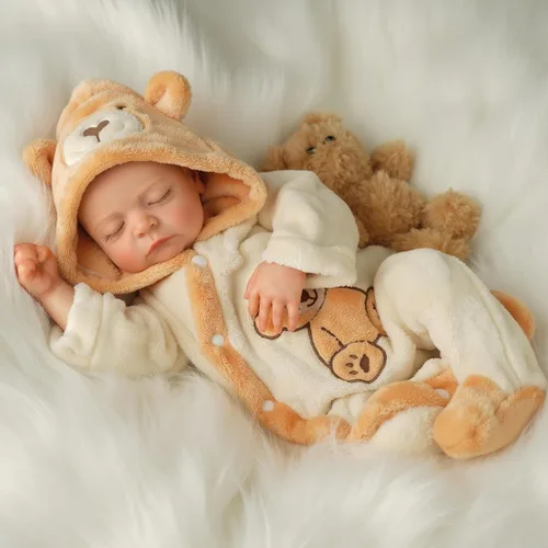 Vista 6 de BABESIDE Muñecas de bebé Reborn de 20 pulgadas, de vinilo suave y tela para dormir, muñeca realista de bebé niño, muñeca de bebé recién nacido