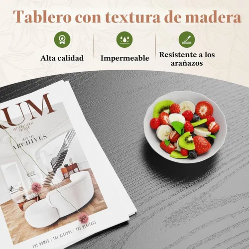 Vista 3 de OLIXIS Mesa de Centro de Café de Madera con Tapa Elevable con Compartimento Oculto y Estante de Almacenamiento Grande, Mesa de Comedor Central