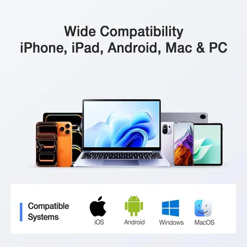 Vista 4 de iXflash Cube - Unidad flash USB de 128 GB para iPhone/iPad/Android, copia de seguridad automática de fotos mientras se carga rápidamente, Apple MFi