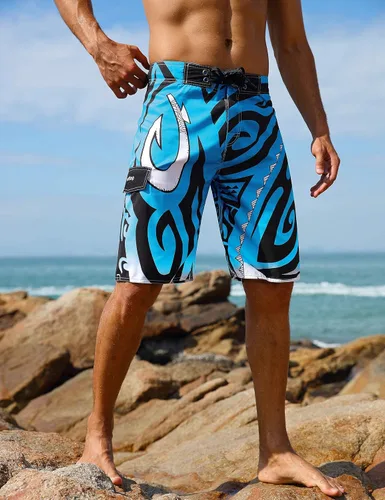 Vista 2 de unitop Traje de baño para hombre, ropa de playa de secado rápido, estampado hawaiano