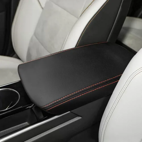 Vista 44 de Great-luck Funda de cuero para consola central con protector de reposabrazos y accesorios (costuras negras) para Nissan Rogue