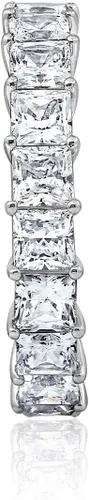 Vista 3 de Tienda Collection Anillo de plata de ley con corte princesa hecho con circonita cúbica Infinite Elements
