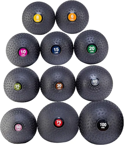Vista 7 de Fitvids Slam Medicine Wall Balls Workout Exercise Fitness Weighted Balls for Cross Training, Strength and Conditioning Exercises, Cardio and Core