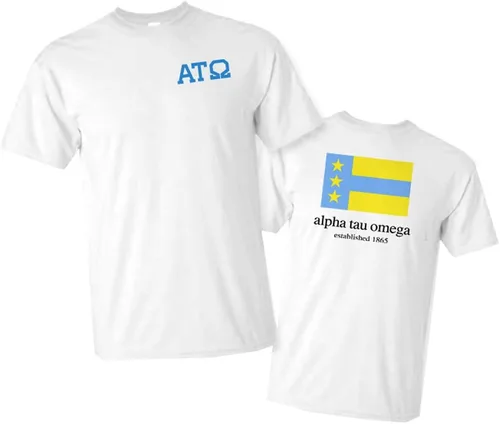 Vista 2 de Alpha Tau Omega ATO Flag T-Shirt
