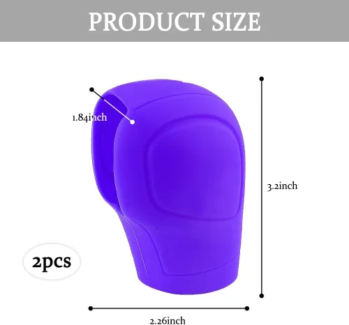 Vista 2 de 2 fundas de silicona para palanca de cambios de automóvil, cubierta antideslizante para pomo de palanca de cambios automático, protege eficazmente