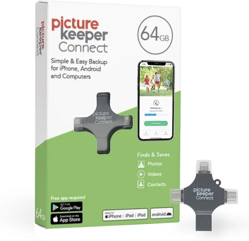 Vista 17 de Picture Keeper Connect para iPhone, Android, USB-C, PC y Mac - 64GB USB Backup para Fotos, Videos, Contactos, Unidad Flash de Memoria de Respaldo