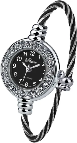 Vista 30 de Blekon Collections Reloj de Pulsera Tipo Brazalete para Mujer - Pantalla Analógica Redonda Números Árabes Caja de 23mm Reloj con Brazalete