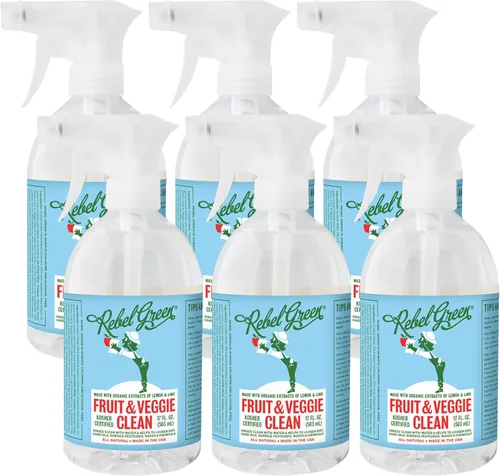 Vista 13 de Rebel Green Fruit & Veggie Clean - Limpiador de productos a base de plantas - Lavado natural de frutas y verduras sin regusto - Eliminación