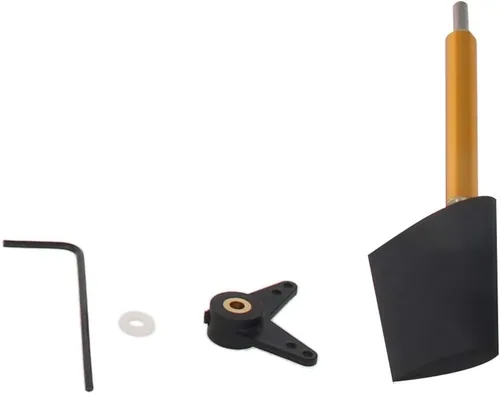 Vista 8 de Fielect Timón de barco RC con brazo servo en forma de L 1.102 in, grosor de almohadilla de timón 0.173 in FXB-QJFXD 1 juego