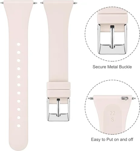 Vista 2 de Tobfit Pack 3 bandas delgadas compatibles con Fitbit Versa 2 Bands/Fitbit Versa/Fitbit Versa Lite/SE, pulsera de repuesto de silicona para hombres