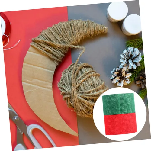 Vista 2 de ABOOFAN 3sets 32.8 ft Navidad cinta linenette embalaje embalaje embalaje bricolaje manualidades 5 estilos 2rolls*3