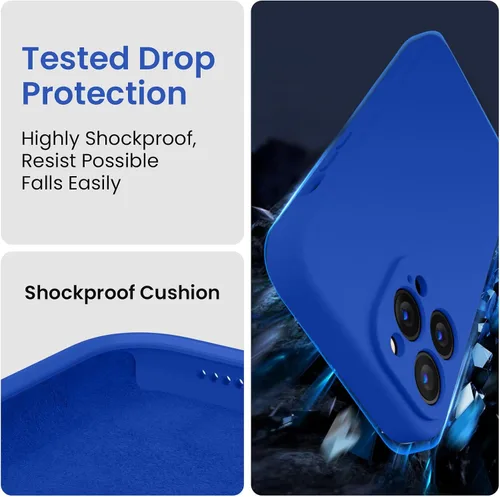 Vista 4 de FireNova Funda diseñada para iPhone 14 Pro, funda de silicona mejorada [protección de cámara], forro interior de microfibra suave antiarañazos, 6.1
