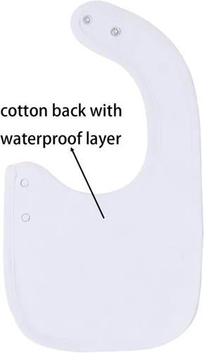 Vista 6 de Baberos de bebé para niños y niñas, algodón impermeable, paquete de 6, baba y hora de comer