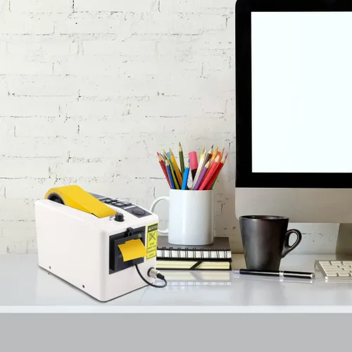 Vista 9 de Máquina de corte de cinta eléctrica, cortador dispensador automático de cinta para envolver/embalar, con longitud de corte de 39.331 in para varias