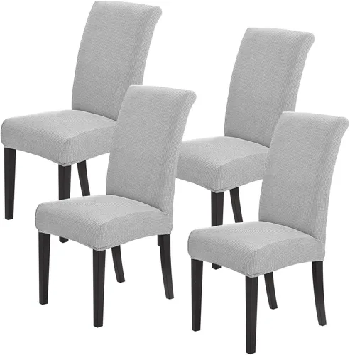 Vista 72 de Joccun - Juego de 2 fundas para sillas de comedor, fundas elásticas para sillas de comedor, fundas de asiento para sillas de comedor, funda de Negro