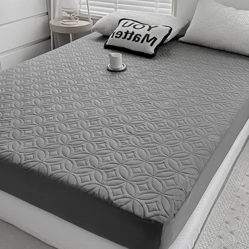 FELTYBED Protector de colchón impermeable Twin de 39"x75", Funda de colchón suave Twin gris, Funda protectora acolchada de colchón transpirable con