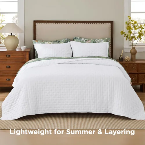 Vista 2 de Bedsure Edredón individual – Ropa de cama ultrasuave individual XL para decoración de dormitorio, edredón ligero para todas las estaciones, colcha