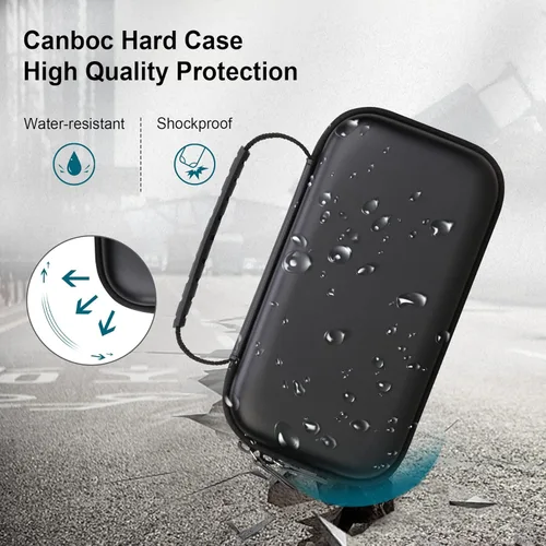 Vista 4 de Canboc Estuche de transporte para etiquetadora Phomemo M110/A30, M110 portátil Bluetooth térmica etiqueta impresora bolsa, negro