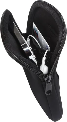 Vista 4 de Riñonera para teléfono celular para hombres y mujeres, pequeña bolsa de cintura para teléfono celular, funda vertical con clip para cinturón