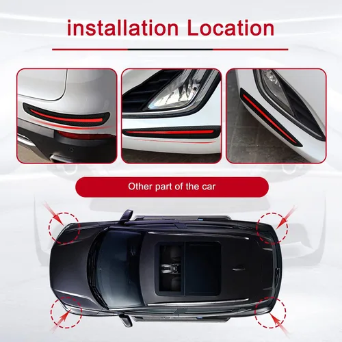 Vista 3 de jeseny 2 piezas de parche universal anticolisión protector de parachoques antiarañazos para autos SUV camioneta accesorios exteriores de automóvil