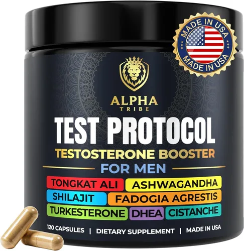 Alpha Tribe Test Protocol - Testosterona Natural Élite para Hombres | Suplemento de Testosterona para Hombres con Ashwagandha y Tongkat Ali (Paquete