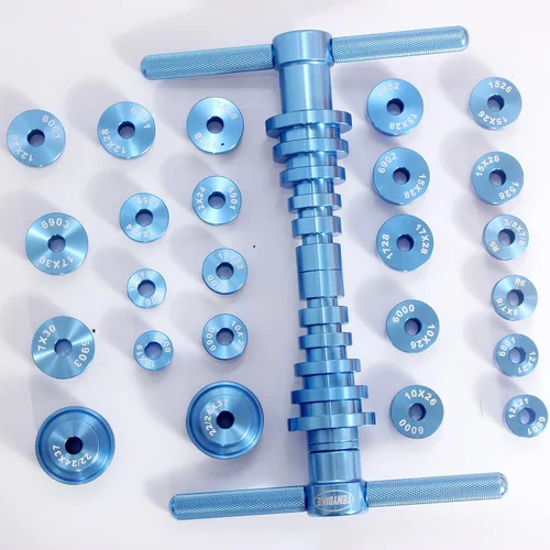 Vista 5 de Juego de prensa de rodamientos de bicicleta, juego de herramientas de bicicleta de deriva, punto de giro para ruedas Hub Universal Cycle Bearing