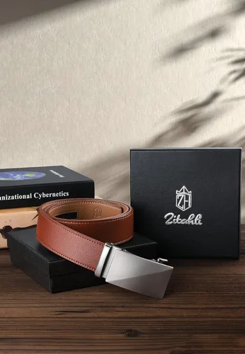 Vista 6 de Zitahli Men's Belt,Ratchet Belt Dress with Premium Leather,Slide Belt with Easier Adjustable Automatic Buckle