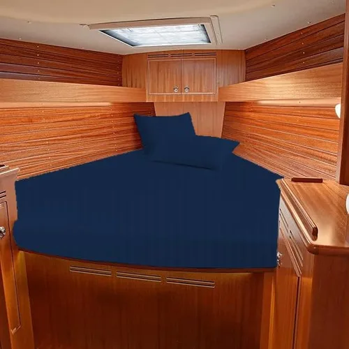 Vista 26 de Juego de sábanas para barco, 100% algodón egipcio, 800 hilos, litera universal en V, la mejor ropa de cama para embarcaciones en V, se adapta a