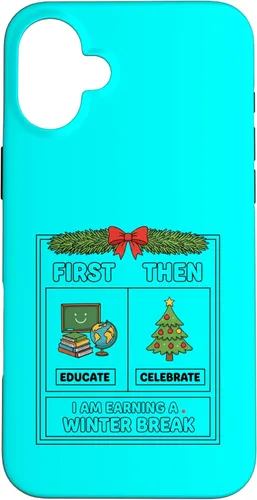 Vista 23 de Literary Teacher First Then Educate Celebrate I Am Earning Case for iPhone 16