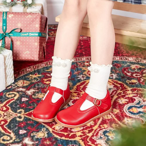 Vista 5 de Otter MOMO Vestido de uniforme escolar con tirantes en T para niña Mary Jane Flat