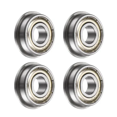 Vista 29 de uxcell MF52ZZ ensanchó el rodamiento de bolas, 4pcs 6.6x16.4x8.2 ft m acero cromado doble blindado ABEC1 cojinetes de brida