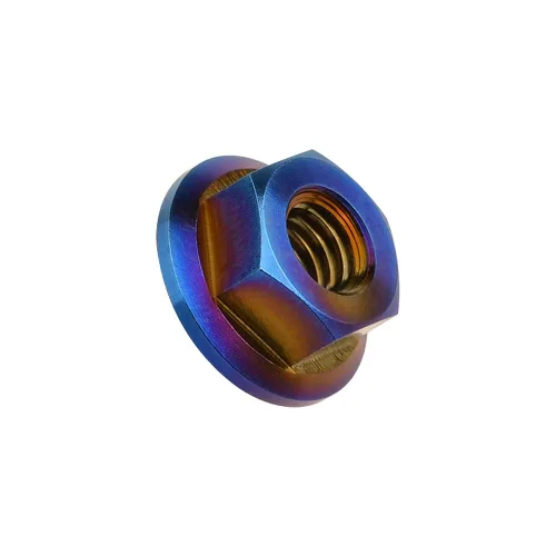 Vista 276 de Juego de 6 tuercas hexagonales de titanio DIN6923 M5 M6 M8 M10 M12 M14 M16 (paso M6 0.039 in, titanio normal)