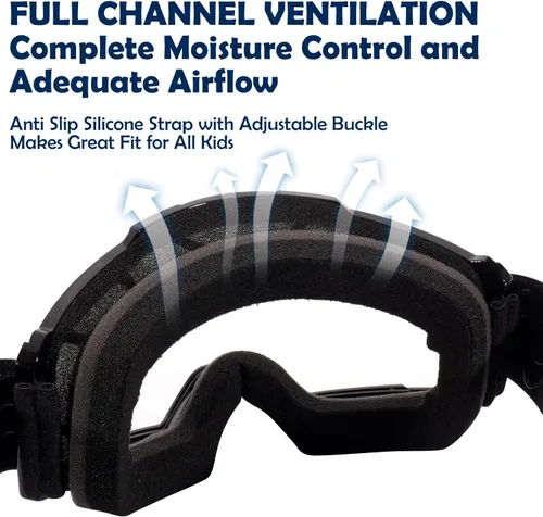 Vista 5 de SAKOU Gafas antivaho para niños y jóvenes de 3 a 12 años