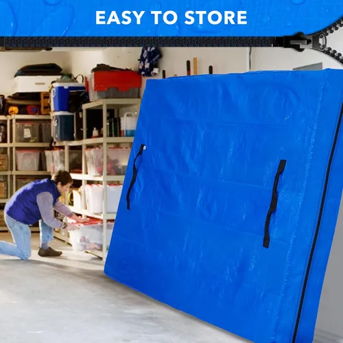 Vista 5 de AlexHome Bolsas de colchón para mudanza y almacenamiento, Full XL, bolsa de almacenamiento reutilizable de lona resistente, funda de almacenamiento