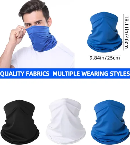 Vista 6 de 3 pares de gafas de motocicleta con protección UV, gafas de esquí con 3 piezas de cubrecuellos, para montar, a prueba de polvo y viento