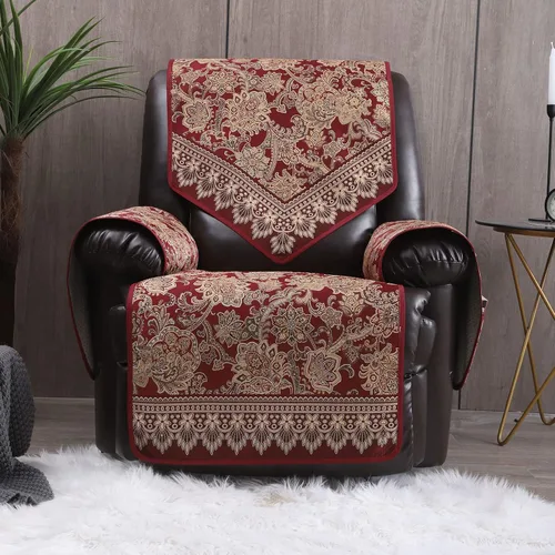 Vista 10 de Fundas de silla reclinable jacquard impermeables, antideslizantes, grandes para sillón reclinable de cuero, fundas de silla mecedora eléctrica