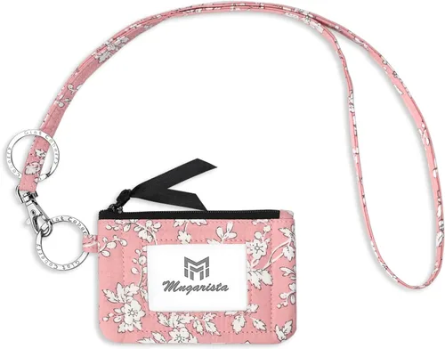 Vista 8 de Estuche de identificación con cierre de cremallera y cordón, billetera a la moda con cordón, billetera con estuche de identificación con cordón