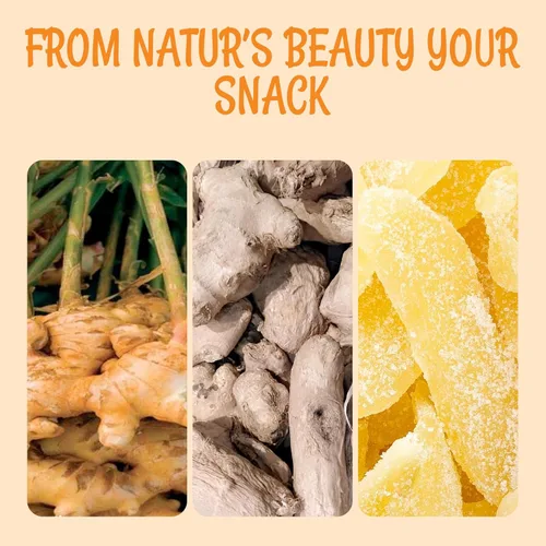 Vista 6 de Oh! Nuts Caramelo de jengibre – 1 libra – Rebanadas de frutas secas – con revestimiento de azúcar cristalizado confitado – Bocados de frutas