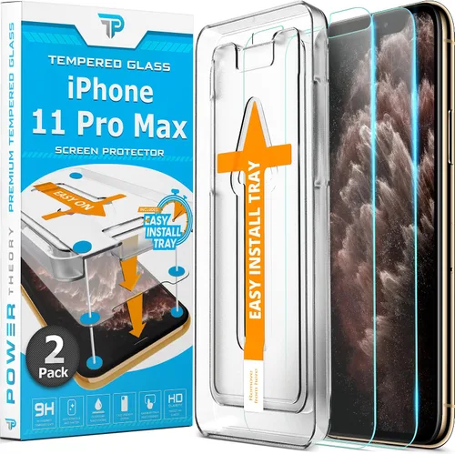 Vista 7 de Power Theory Diseñado para iPhone 11 Pro Max, protector de pantalla de privacidad para iPhone XS Max, vidrio templado, protección antiespía