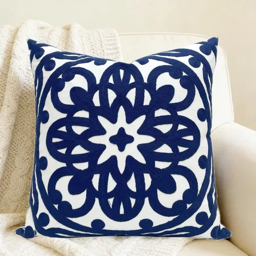 Vista 21 de Slow Cow - Funda de almohada decorativa con bordado, funda de almohada para sofá, funda de almohada de 20 x 20 pulgadas, gris