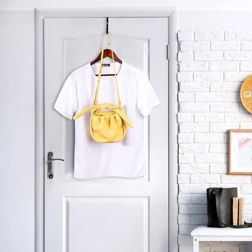 Vista 6 de Hotop 4 ganchos para colgar sobre la puerta, múltiples organizadores de almacenamiento para colgar, ganchos para abrigos, ropa, sudaderas
