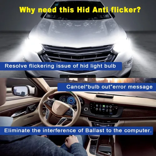 Vista 4 de Condensador de cancelación de advertencia HID antiparpadeo, decodificador de código de error (paquete de 2)