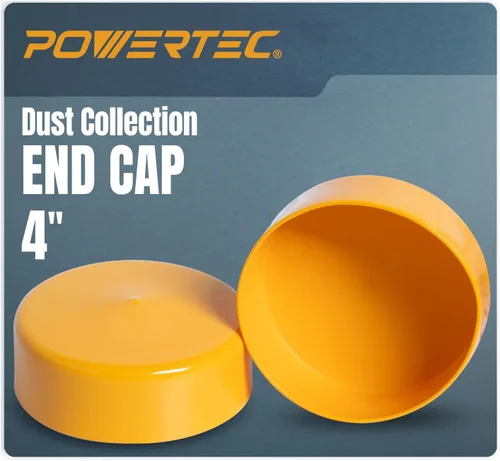 Vista 13 de POWERTEC Puerta de ráfaga de 4 pulgadas, resistente a obstrucciones y antihuecos, ajuste de plástico ABS cónico para colector de polvo, accesorios