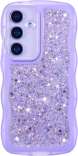 Vista 21 de ZTOFERA Funda protectora para Samsung Galaxy A14 4G/5G de 6.6", ondulada, con brillantina de estrella, poliuretano termoplástico transparente, suave