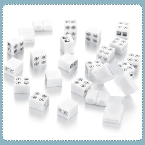 Vista 4 de Konohan Conectores de luz de cinta LED, 4 unidades en forma de L, 2 pines conectores LED para tiras de luces de tira de ángulo recto, adaptador sin