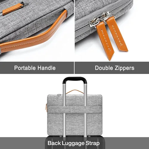 Vista 5 de MOSISO Bolsa de hombro protectora 360 para laptop, bolsa de computadora de 13-13.3 pulgadas compatible con MacBook, HP, Dell, Lenovo, Asus, bolsa