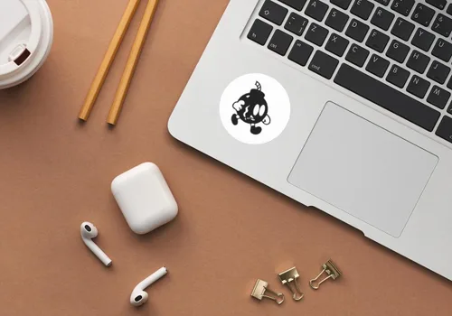 Vista 4 de Calcomanía de personaje Angry Explosive, bonito vinilo troquelado Good and Evil para Windows, coches, camiones, parachoques, portátiles, MacBook