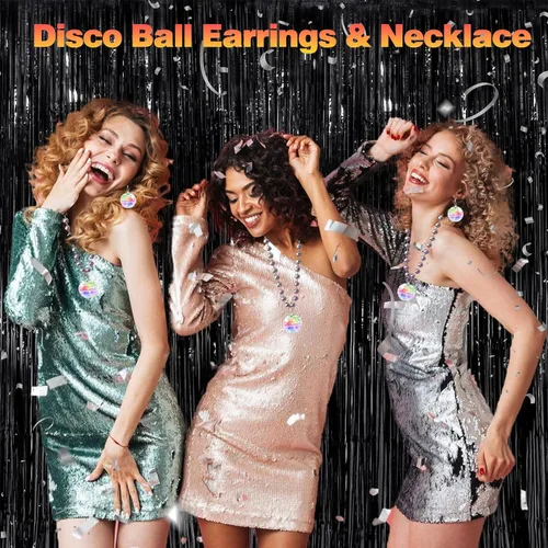 Vista 24 de RAHAN LED Earrings Disco Ball 16 Colors Light,Rechargeable Light Projecting Light up Earrings for Women Dance Party Halloween Costume Accessories