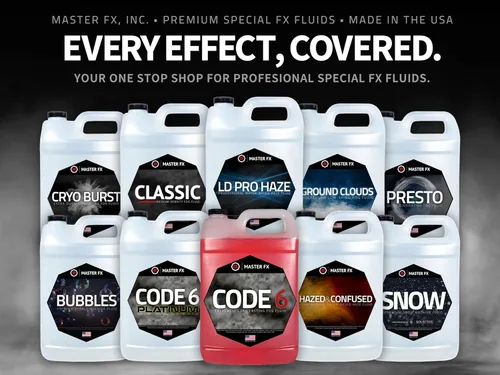 Vista 7 de Code 6 Platinum - Líquido de niebla prémium - Líquido de niebla a base de agua de alta densidad y larga duración para máquinas de 400 a 2000 vatios.