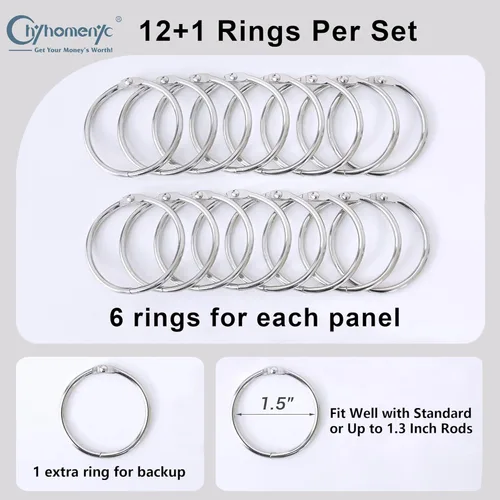 Vista 4 de 2 paneles de cortinas 100% opacas con 13 anillos, forro opaco 100% oscurecimiento para cortinas de 84 pulgadas, cada uno de 40 pulgadas de ancho x